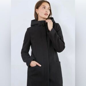 Women's Black Aritzia Babaton Hooded Coat